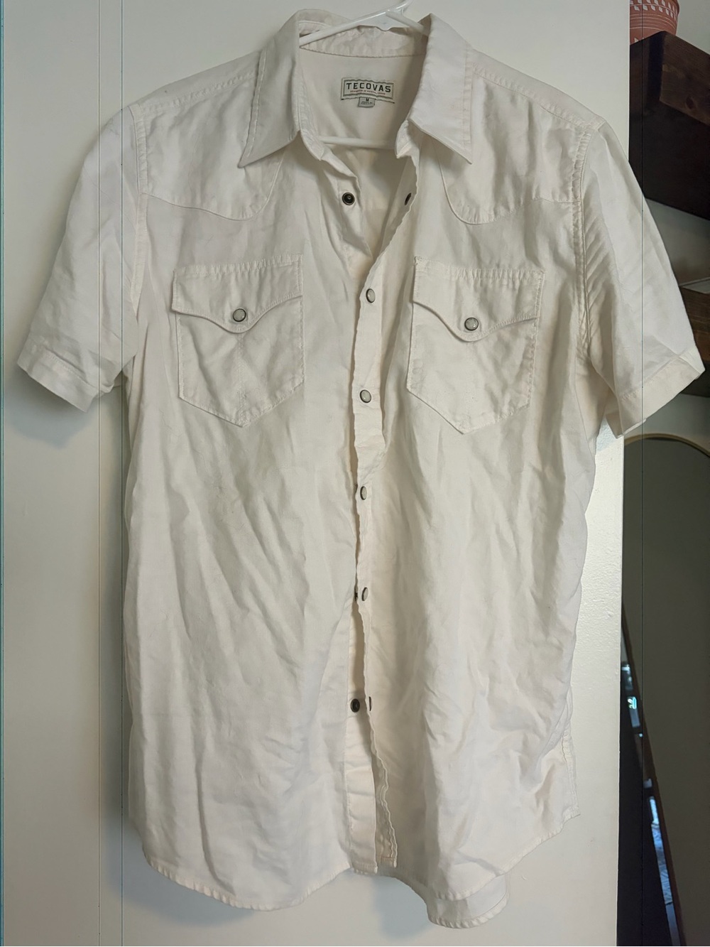 Tecovas White Short-Sleeve Casual Western Shirt